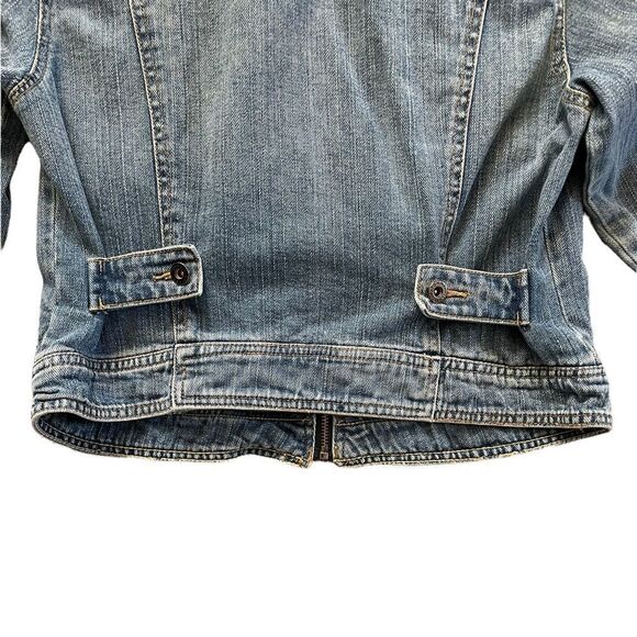 Vintage 90s TOMMY HILFIGER Jean Jacket Size Medium - Picture 12 of 13